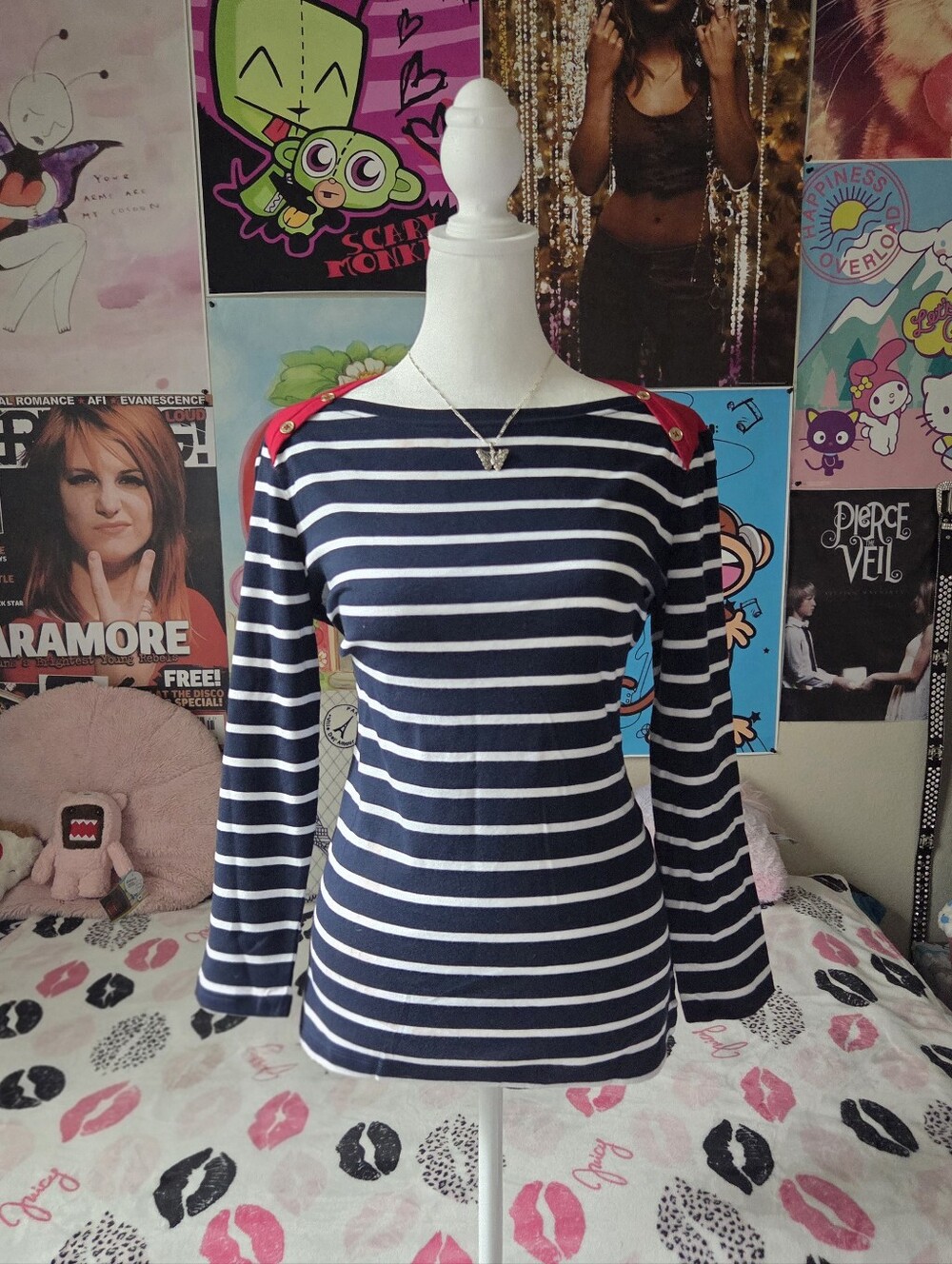 Y2k Striped Long Sleeve Top
